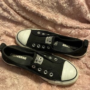 Black Converse slip on shoes